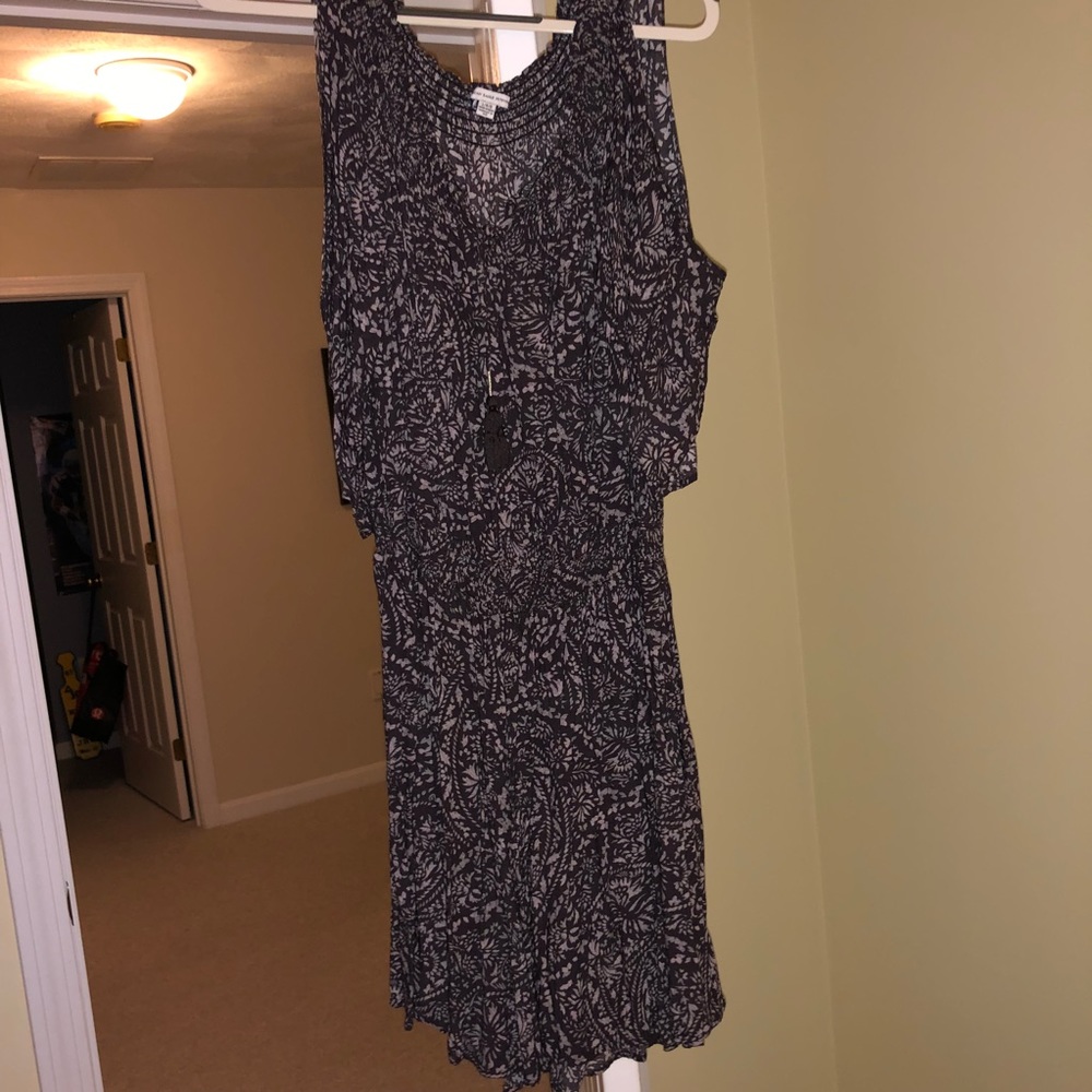 Purple off the shoulder print cold shoulder dress